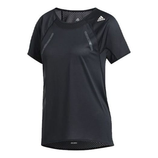 (WMNS) adidas Heat.rdy Tee Running Sports Short Sleeve Black EH4229
