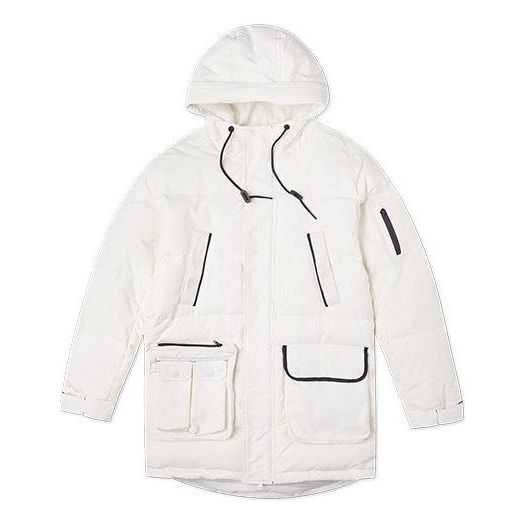 Converse Down Mid Length Jacket Asia Sizing 'White' 10019988-A02