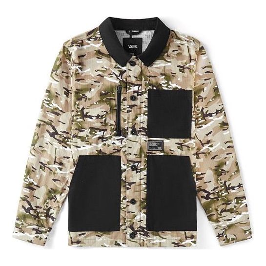 Men's Vans Work Weird Colorblock Big Pocket lapel Jacket Camouflage VN0A4MLJW09
