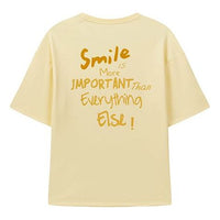 (WMNS) FILA Series Logo Printing Round Neck Short Sleeve Yellow F51W028101F-YE