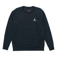 Air Jordan Athleisure Casual Sports Fleece Round Neck Pullover Black CU3024-010