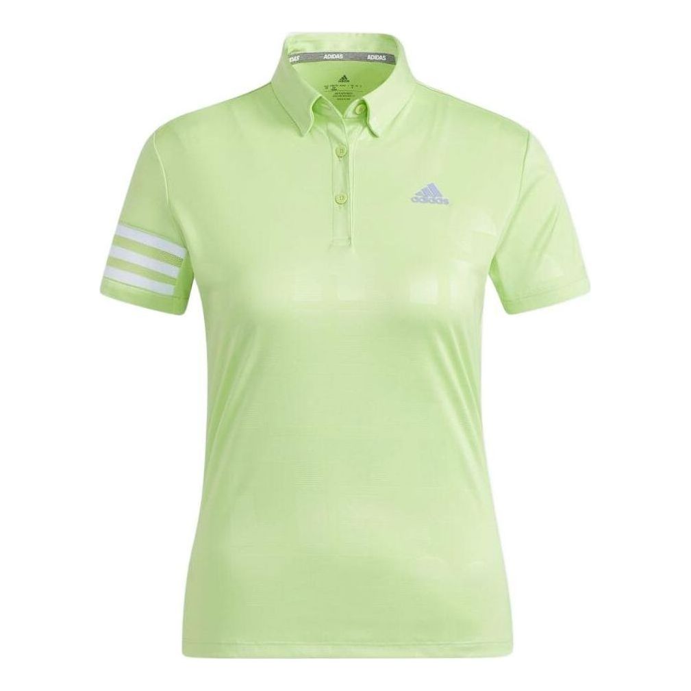 (WMNS) adidas AEROREADY Debossed Polo Shirt Asia Sizing 'Green' HA0231