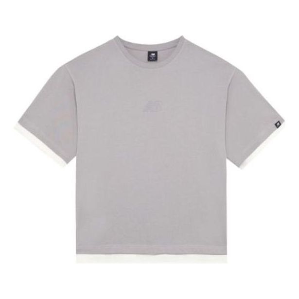 New Balance Sport Classic T-Shirt Asia Sizing 'Grey White' AMT22363-SDE