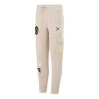PUMA Mix Badge Knit Sweatpant 'Beige' 537040-64