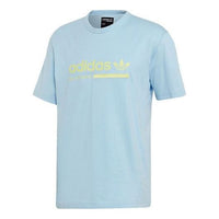 adidas originals Logo Sports Round Neck Short Sleeve Blue DV1929