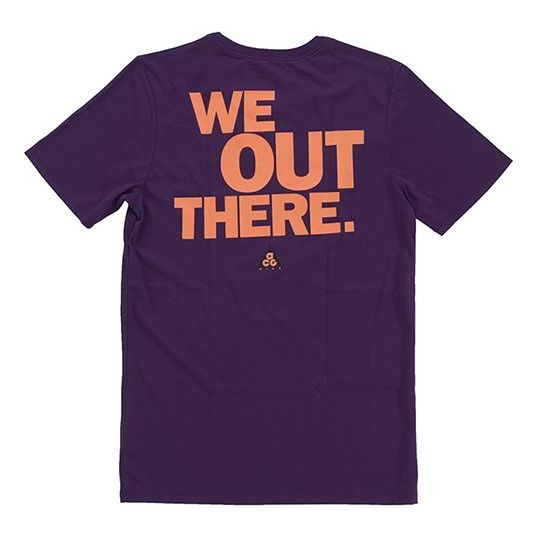 Nike ACG Back Printing Short Sleeve Purple AQ3951-537