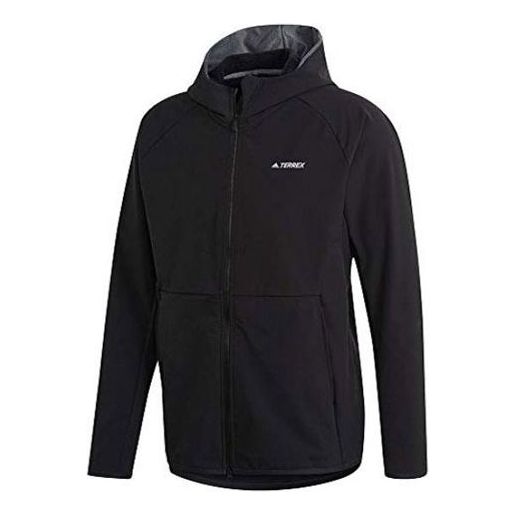 adidas Terrex Outdoor logo Sports Hooded Jacket Black FT7225