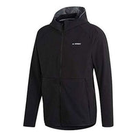 adidas Terrex Outdoor logo Sports Hooded Jacket Black FT7225