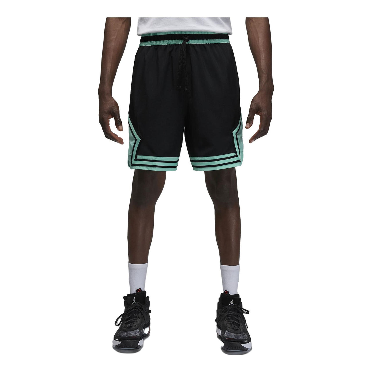 Air Jordan Dri-FIT Sport Woven Diamond Shorts 'Black Green' FB7580-011