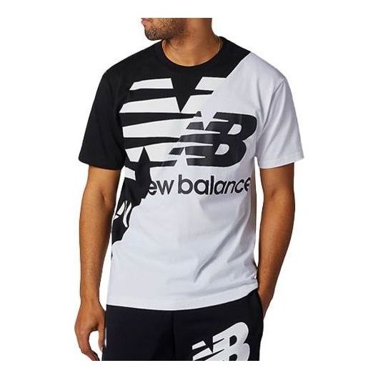 New Balance Athletics Splice T-shirt Asia Sizing 'Black White' MT11513-BM