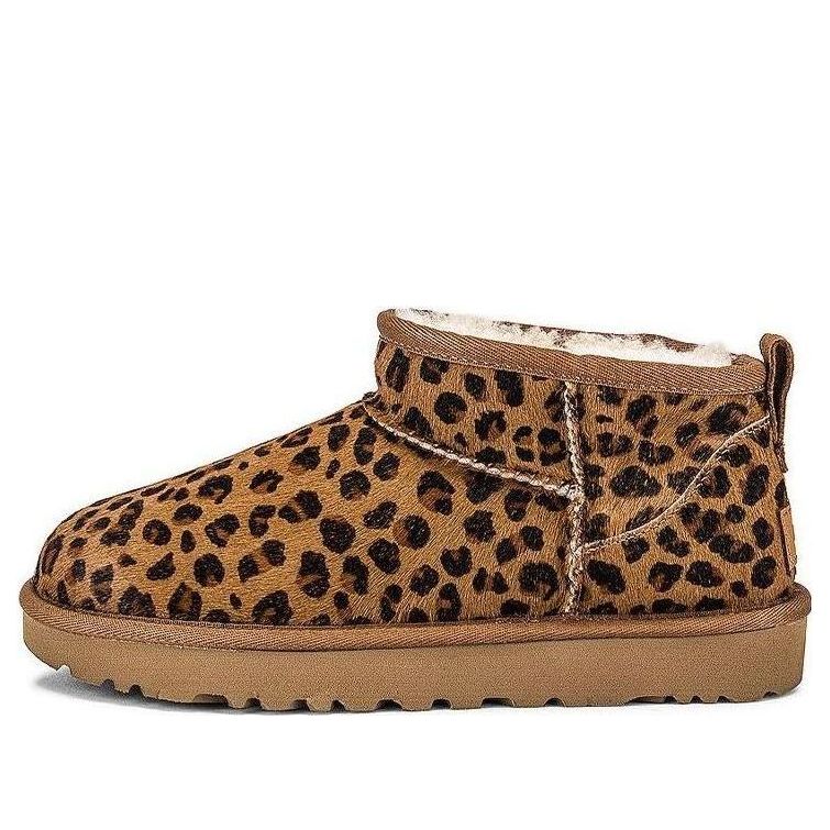 (WMNS) UGG Classic Ultra Mini Leopard Snow Boots 'Leopard' 1117533-NAT