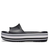 Crocs Crocband Platform Slides 'Black Grey White' 205693-001