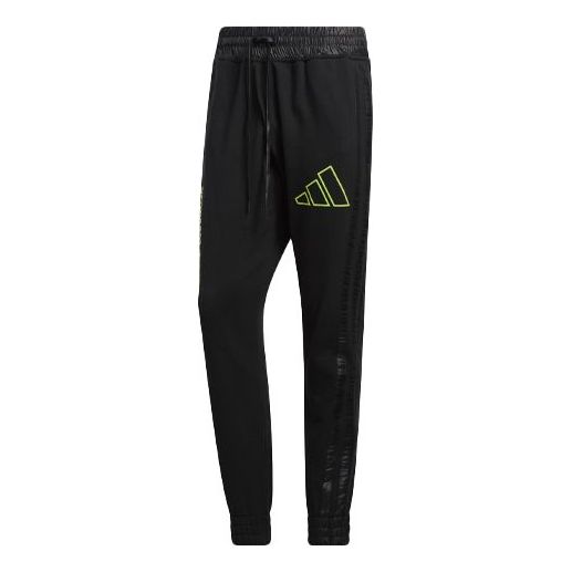 adidas Dp & Hdn Pant Basketball Sports Printing Logo Alphabet Knit Long Pants Black GM4918