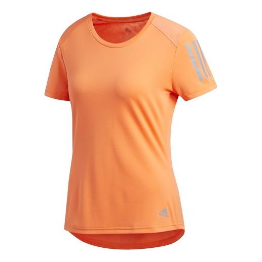 (WMNS) adidas Own The Run Tee Sports Short Sleeve Orange DZ2264