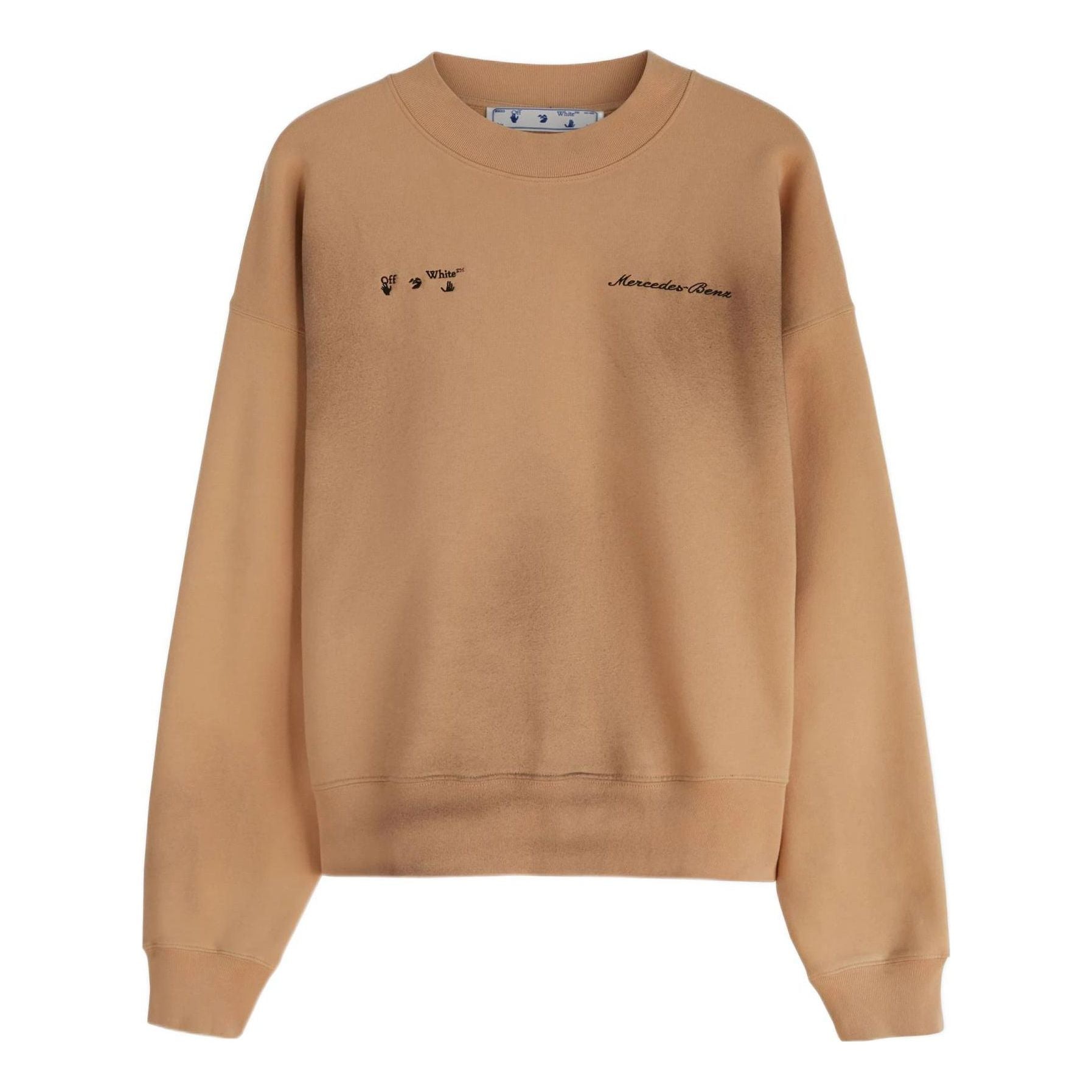 Off-White x Mercedes-Benz Weave Knit Pullover 'Autumn Beige' OMBA055G21FLE0016010