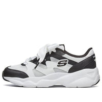(WMNS) Skechers D'Lites Airy Low-Top Daddy Shoes White/Black 66666203-WBK
