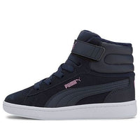 (PS) PUMA Vikky V2 Mid Fur Fleeced Casual Board Shoes Blue/Pink 370623-04