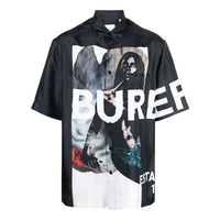 Burberry SS21 Logo Mermaid Printing Shirt Male Black 45676061