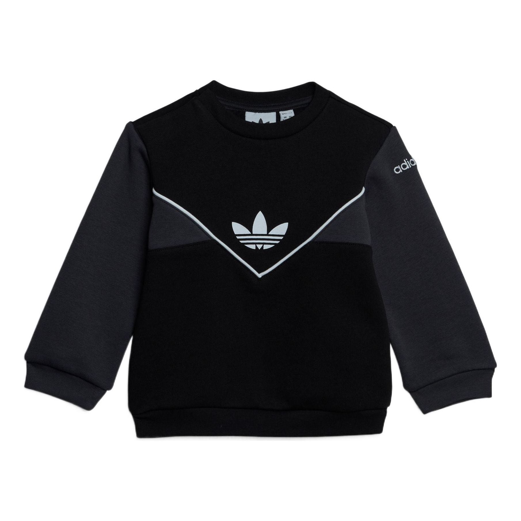 (PS) adidas Adicolor Crew Set 'Black Grey' IC9113
