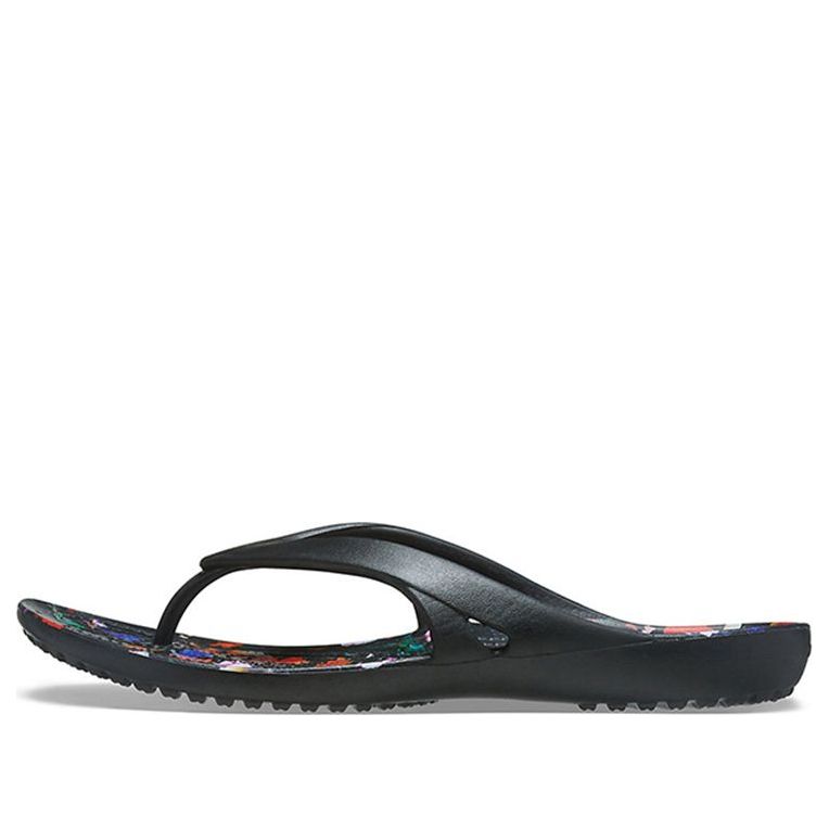 (WMNS) Crocs Kadee 2 Printed Flip Minimalistic Casual Flip-Flops Black 206866-001