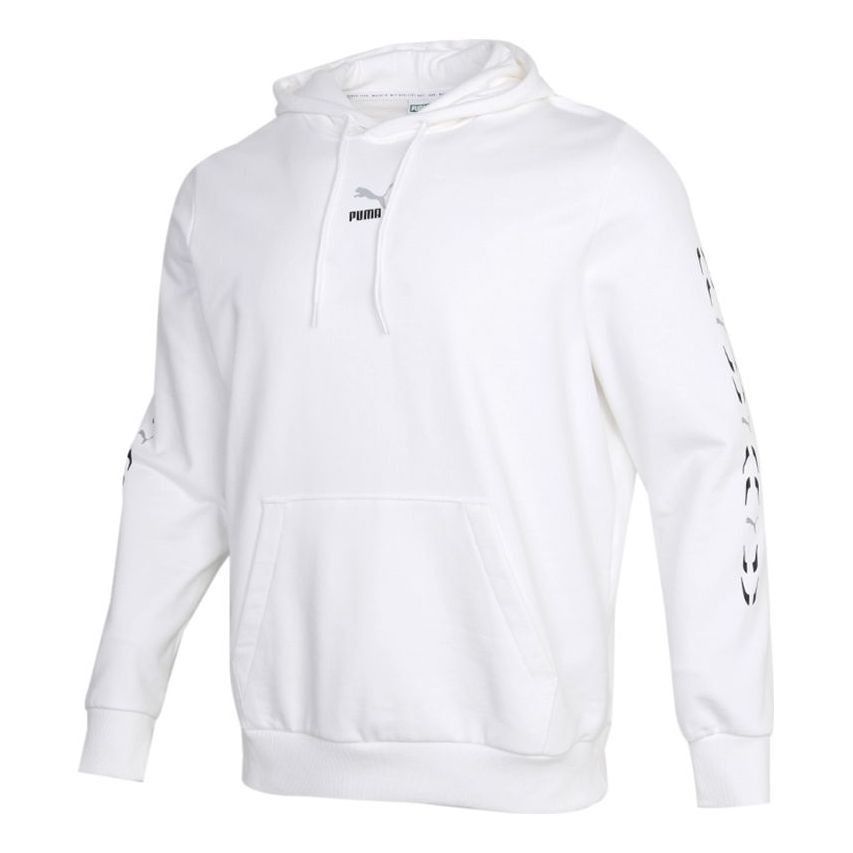 PUMA Graphic Hoodie 'White Black' 531243-02