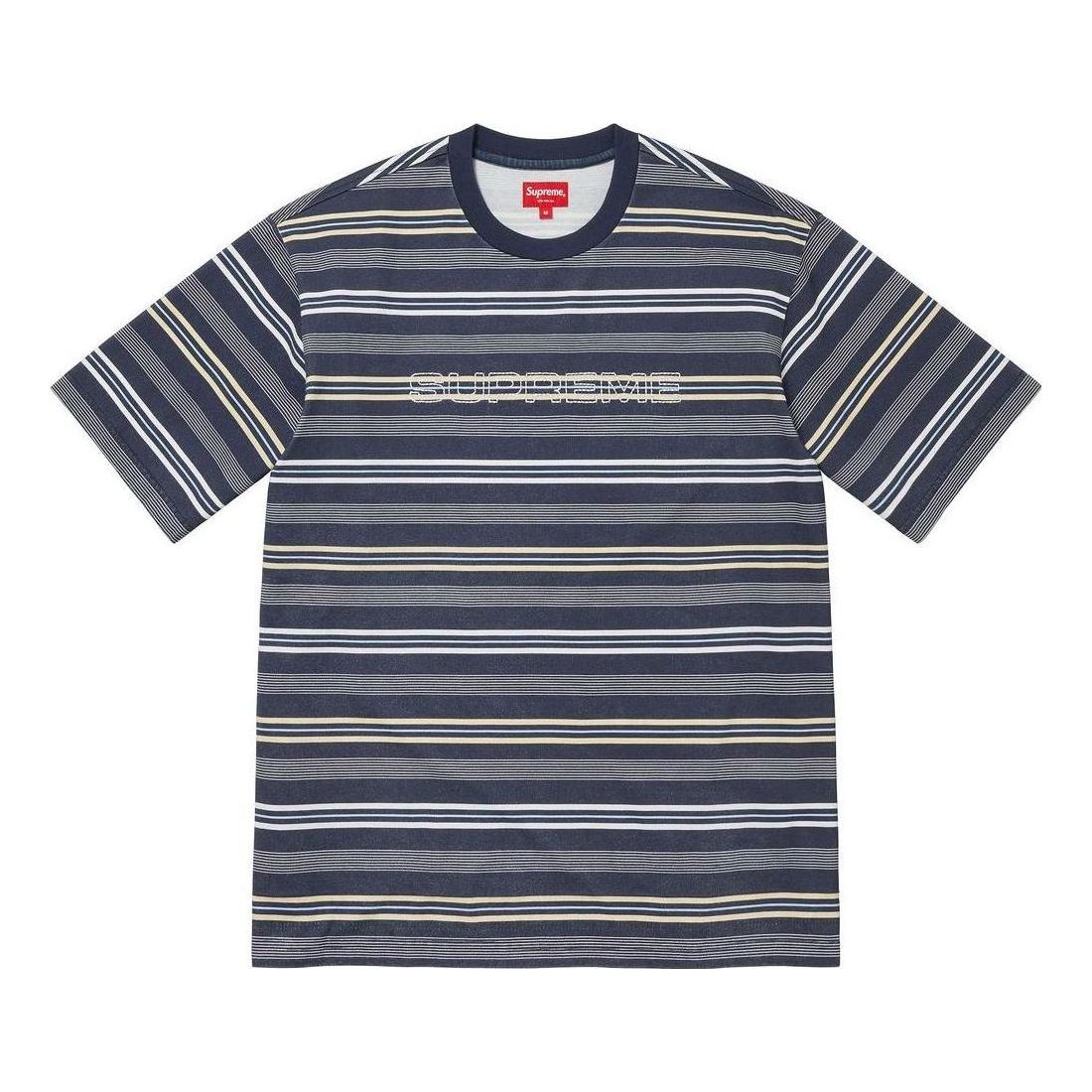 Supreme Dash Stripe S/S T-Shirt 'Black White' SUP-SS23-278