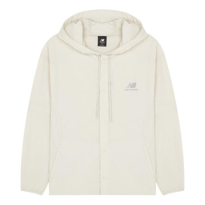 New Balance Logo Print Casual Jacket Asia Sizing 'White' AMJ22368-CFO