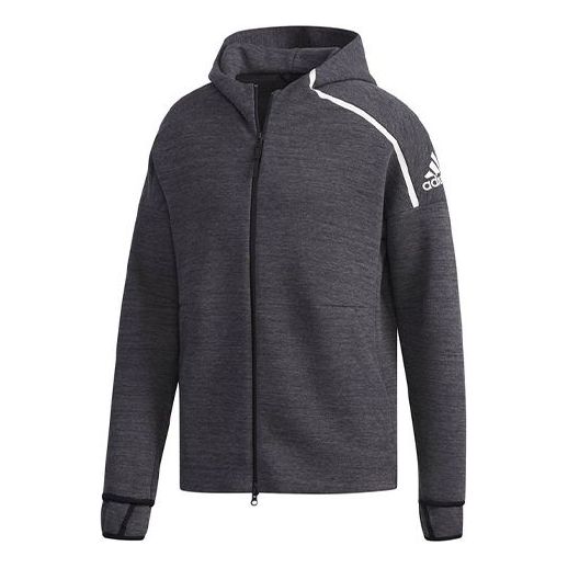 adidas Sports Stylish Knit Jacket Gray DY5762