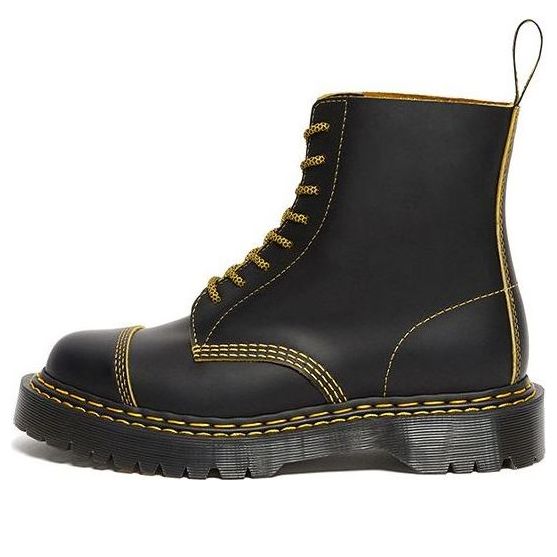 (WMNS) Dr. Martens 1460 Pascal Bex Double Stitch 'Black Yellow' 25946032