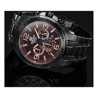 Men's CASIO Edifice Series Quartz Movement 100m Waterproof Coffee Watch Mens EFR-538BK-5A