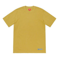 Supreme SS19 Waffle S/S Top Solid Color Short Sleeve Unisex Yellow SUP-SS19-10459