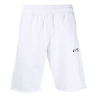 Off-White FW21 Pants Logo Printing Elastic Waistband Sports Shorts Version White OMCI006F21FLE0010110