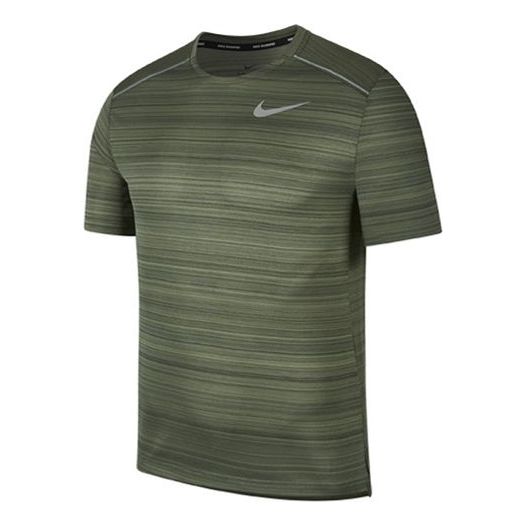 Nike DRI-FIT MILER Running Quick Dry Short Sleeve Blue AJ7566-326