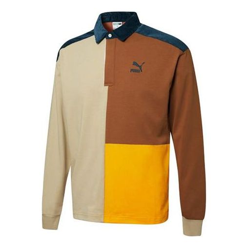 PUMA Retro Color Block Polo Shirt 'Brown' 534680-12