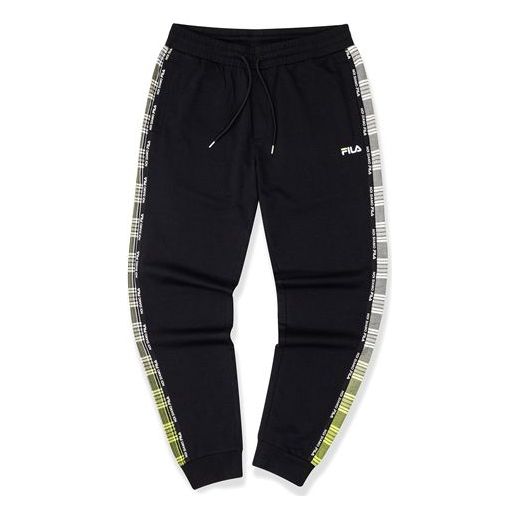 FILA FUSION Athleisure Casual Sports Knit Long Pants Black T11M031603F-BK