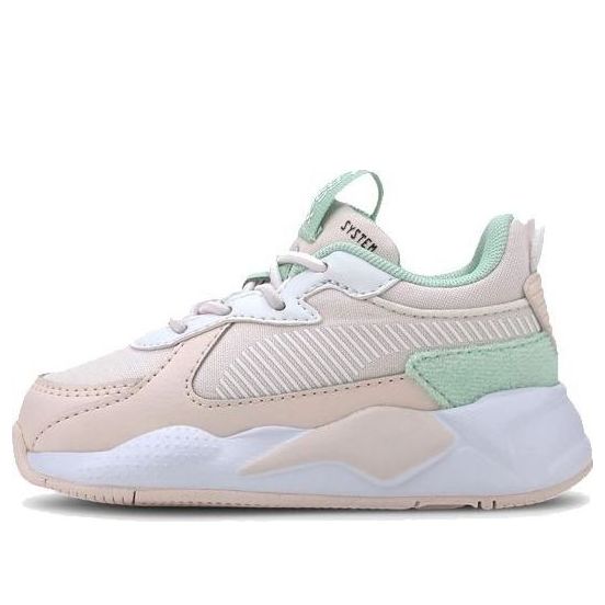 (TD) PUMA RS-X Collegiate Running Shoes Pink/Green 371628-03