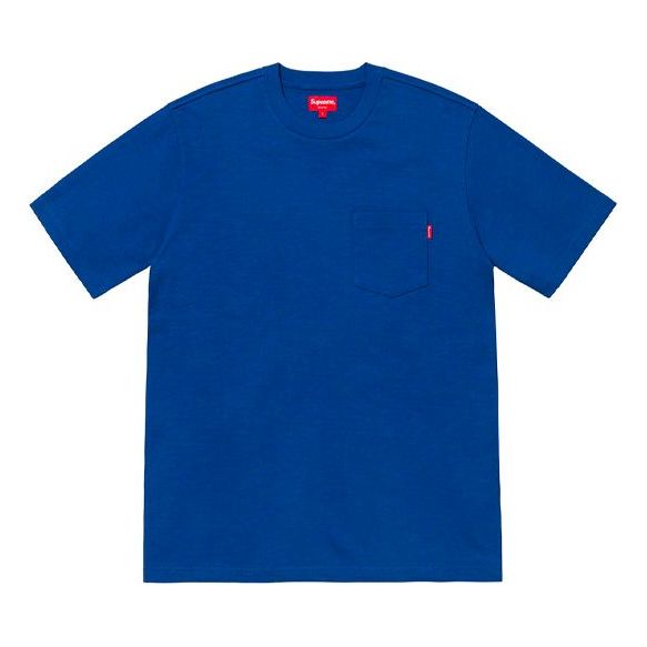 Supreme SS19 S/S Pocket Tee Short Sleeve Unisex Blue SUP-SS19-106