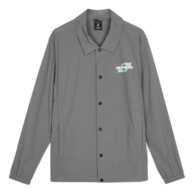 Skechers Casual Letter Printed Jacket 'Grey' L224M049-040R