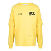 Off-White Casual Alphabet Printing Long Sleeves Version Yellow OMAB022S21JER0051910