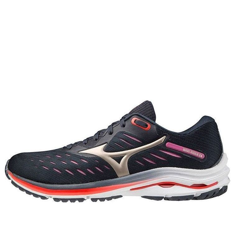 (WMNS) Mizuno Wave Rider 24 'Navy Red' J1GD200343