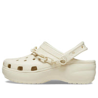 (WMNS) Crocs Classic Platform Chain Clogs 'Bone' 209022-2Y2