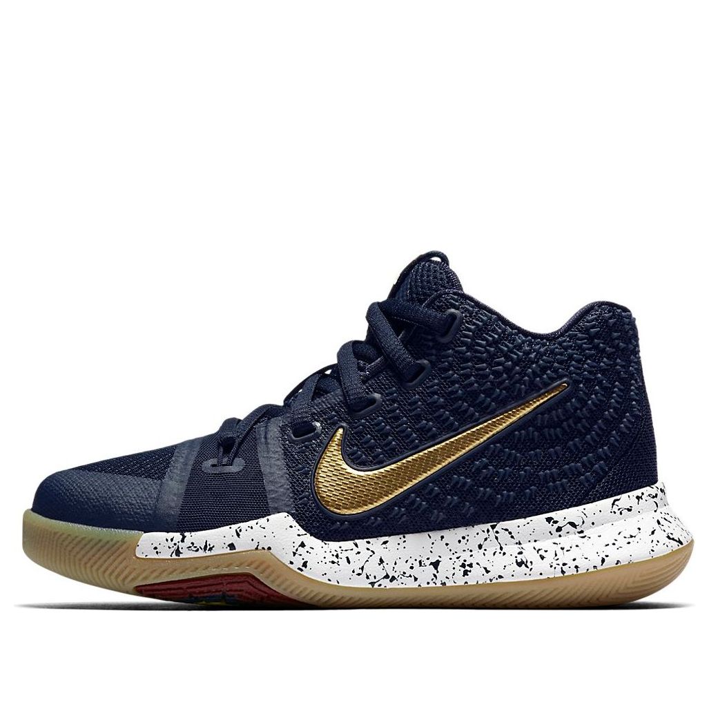 (PS) Nike Kyrie Irving 3 'Obsidian Metallic Gold Summit White' 869985-400