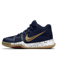 (PS) Nike Kyrie Irving 3 'Obsidian Metallic Gold Summit White' 869985-400