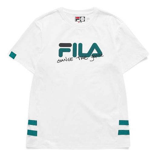 FILA FUSION Casual Sports Round Neck Loose Short Sleeve White T11M123102F-WT