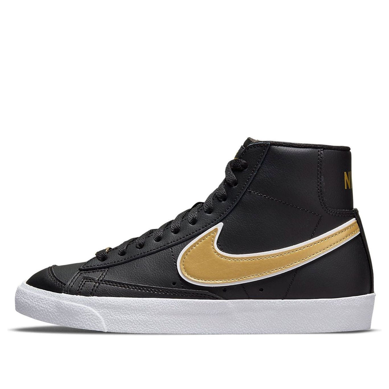 (WMNS) Nike Blazer Mid '77 Essential 'Black Metallic Gold' DH0070-001