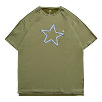 Converse One Star Logo Tee Asia Sizing 'Olive Green' 10025871-A03