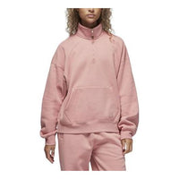 (WMNS) Air Jordan Brand Fleece Quarter Zip 'Pink' FD7221-618