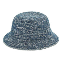 Supreme Warp Jacquard Logos Denim Crusher 'Teal White' SUP-SS21-818