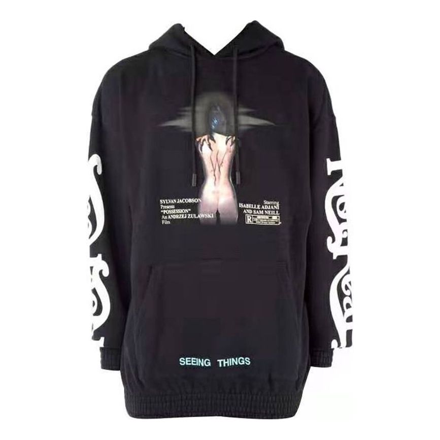 Off-White Printing Long Sleeves hooded Sports Slim Fit Version Black 0MBB009F171920561088