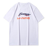 Li-Ning Sports Fashion Series Alphabet Sports Short Sleeve White AHSQ451-1
